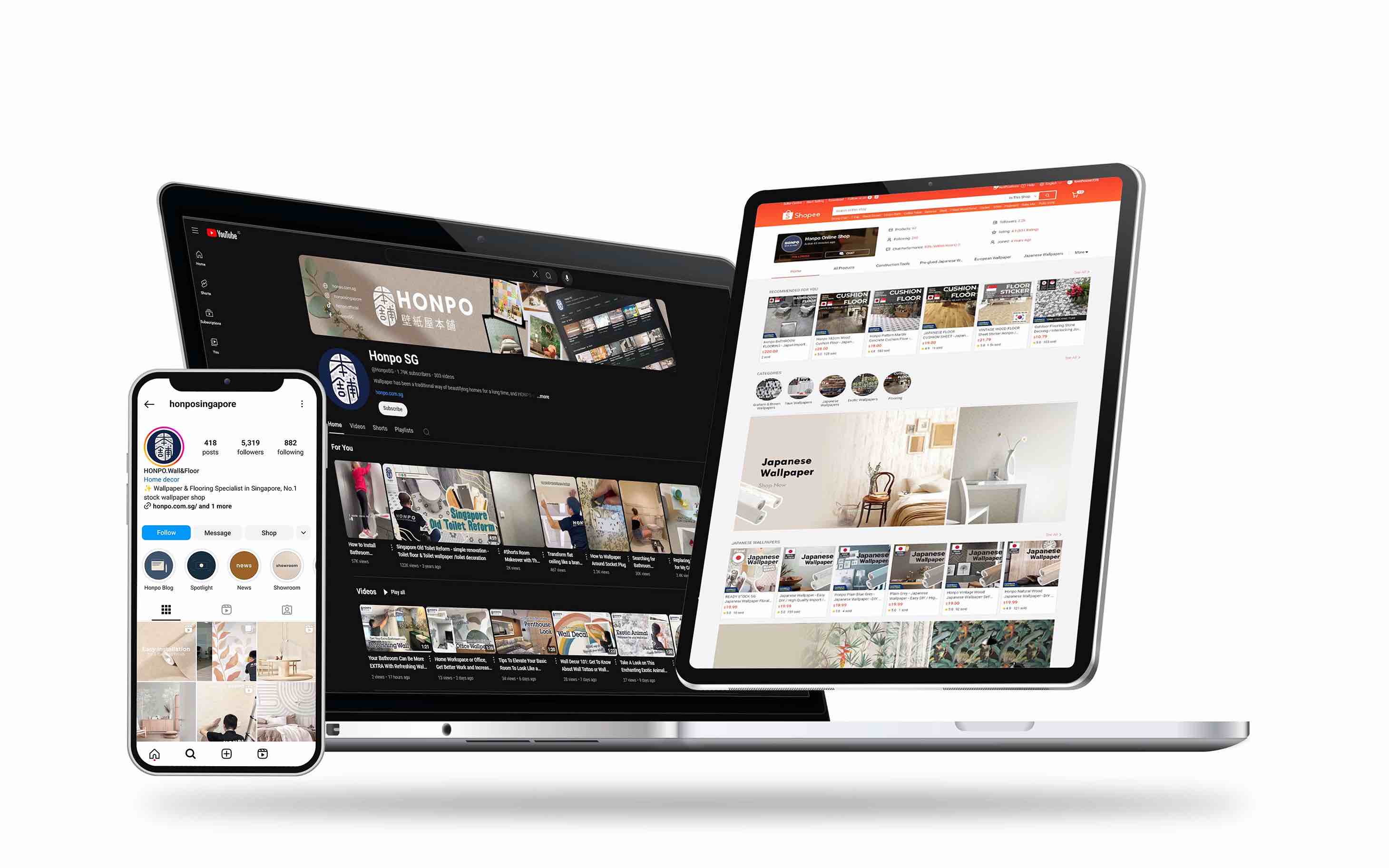 Connect with Honpo social media